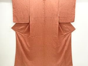 未使用品　縮緬地　草花小紋着物